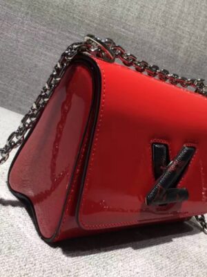 Louis Vuitton Replica Monogram Vernis Twist PM Bag M54245 Red 2017