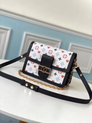 Louis Vuitton Replica Monogram canvas Game On Dauphine MM White Bag M57463