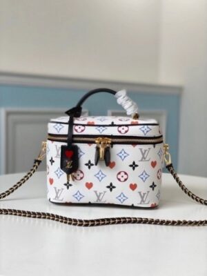 Louis Vuitton Replica Monogram canvas Game On Vanity PM White Bag