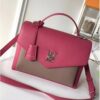 Louis Vuitton Replica Mylockme Top Handbag M51490 Pink/Grey 2018