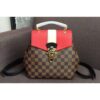 Louis Vuitton Replica N40104 Clapton Backpack Damier Ebene Canvas Scarlet