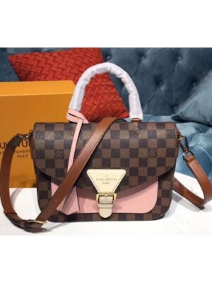 Louis Vuitton Replica N40147 LV Replica Trendy Crossbody Damier Ebene Canvas Pink