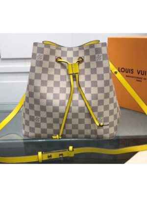 Louis Vuitton Replica N40151 LV Replica Neonoe Damier Azur Canvas Yellow