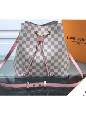 Louis Vuitton Replica N40152 LV Replica Neonoe Damier Azur Canvas Pink