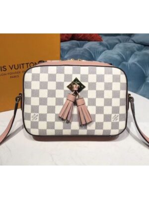 Louis Vuitton Replica N40155 LV Replica Saintonge Bags Damier Azur Canvas Pink