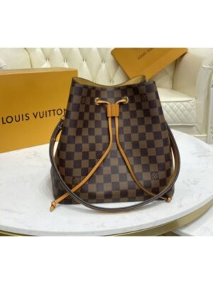 Louis Vuitton Replica N40213 LV Replica NeoNoe bucket bag in Damier Ebene coated canvas