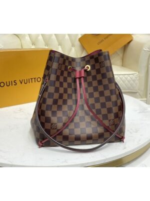 Louis Vuitton Replica N40214 LV Replica NeoNoe bucket bag in Damier Ebene coated canvas