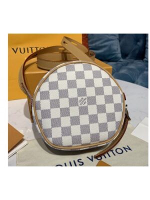 Louis Vuitton Replica N40333 LV Replica Boite Chapeau Souple PM handbag in Damier Azur canvas