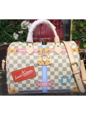 Louis Vuitton Replica N41063 Speedy 30 Damier Azur Canvas Bags