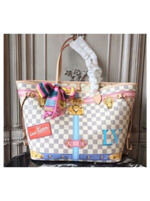 Louis Vuitton Replica N41065 NeverfulL MM Damier Azur Canvas Bags