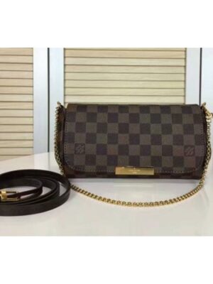 Louis Vuitton Replica N41276 Damier Ebene Canvas Favorite PM Bags