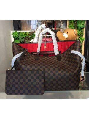 Louis Vuitton Replica N41357 Neverfull GM Damier Ebene Canvas Bags