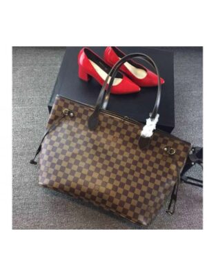 Louis Vuitton Replica N41358 Neverfull MM Damier Ebene Canvas Bags