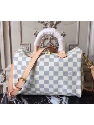 Louis Vuitton Replica N41374 Speedy Bandouliere 25 Damier Azur Canvas Bags