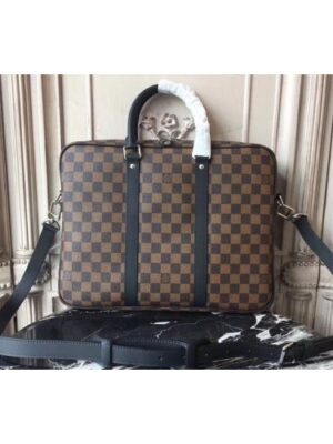 Louis Vuitton Replica N41466 Porte-documents Voyage PM Damier Ebene Canvas Bags