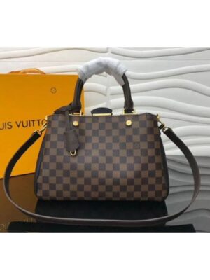 Louis Vuitton Replica N41673 LV Replica Damier Ebene Canvas Brittany Bags Black