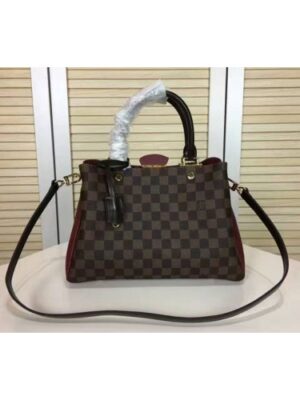 Louis Vuitton Replica N41675  Brittany Damier Ebene Canvas Bags Bordeaux