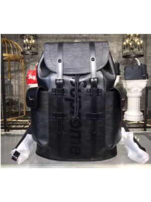 Louis Vuitton Replica N41709 LV Replica Christopher PM Supreme Backpack Epi Leather Black