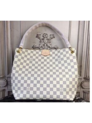 Louis Vuitton Replica N42248 Graceful PM Damier Azur Canvas Bags Beige