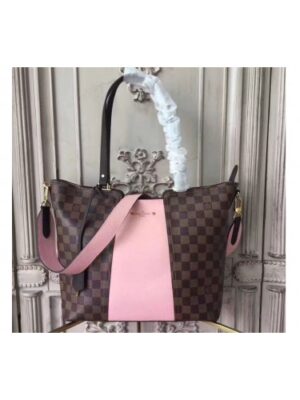 Louis Vuitton Replica N44023 Damier Ebene Canvas Jersey Bags Pink