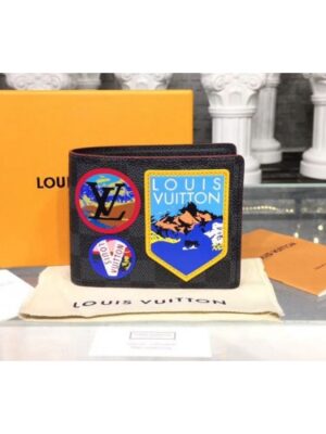 Louis Vuitton Replica N60097 LV Replica Multiple Wallet Damier Graphite Canvas