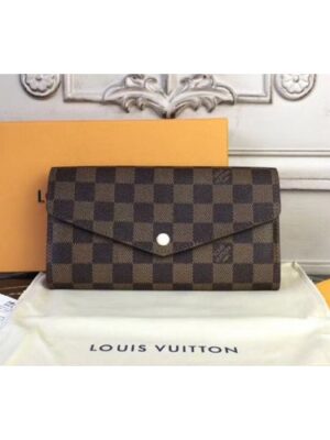 Louis Vuitton Replica N60114 Damier Ebene Canvas Sarah Wallet