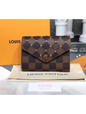 Louis Vuitton Replica N60122 LV Replica Victorine Wallet Damier Ebene Canvas