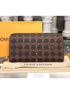 Louis Vuitton Replica N60122 LV Replica Zippy Wallet Damier Ebene Canvas