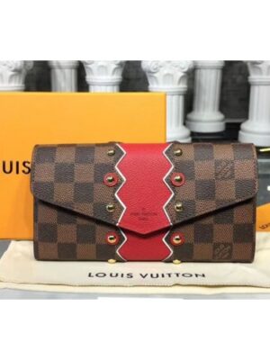 Louis Vuitton Replica N60151 LV Replica Damier Ebene Canvas Sarah Wallet