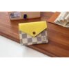 Louis Vuitton Replica N60220 LV Replica Zoe Wallet Damier Azur Canvas Yellow