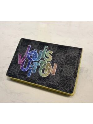 Louis Vuitton Replica N60299 LV Replica Pocket Organizer Wallet In Damier Graphite Canvas