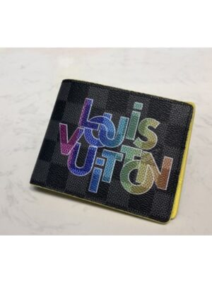 Louis Vuitton Replica N60302 LV Replica Multiple Wallet In Damier Graphite Canvas