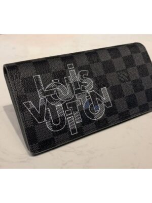 Louis Vuitton Replica N60326 LV Replica Brazza Wallet In Damier Graphite Canvas With Gray