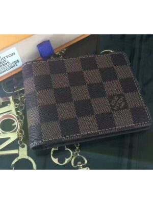 Louis Vuitton Replica N60895 Damier Ebene Canvas Multiple Wallet