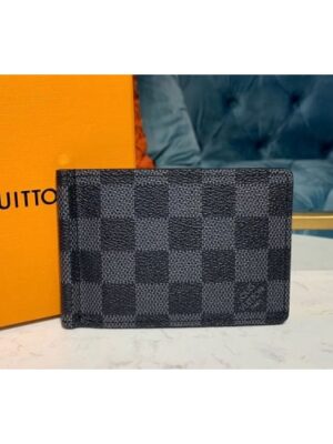 Louis Vuitton Replica N61000 LV Replica Pince Wallet Damier Graphite Canvas