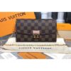 Louis Vuitton Replica N61273 LV Replica Croisette Wallet Damier Ebene Canvas Bags Rose Ballerine