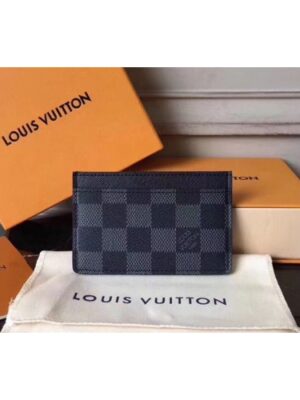 Louis Vuitton Replica N61722 Card Holder Damier Graphite Canvas