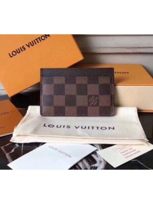 Louis Vuitton Replica N61722 LV Replica Card Holder Damier Ebene Canvas