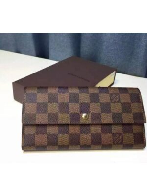 Louis Vuitton Replica N61734 Damier Ebene Canvas Sarah Wallet