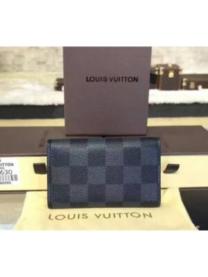 Louis Vuitton Replica N62630 6 Key Holder Damier Graphite Canvas