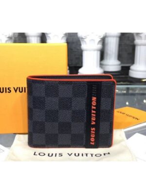 Louis Vuitton Replica N62663 Multiple Wallet Damier Graphite Canvas