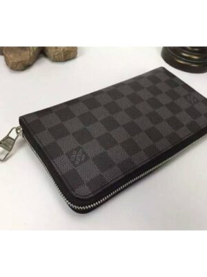 Louis Vuitton Replica N63077 Damier Graphite Canvas Zippy Organizer Wallets