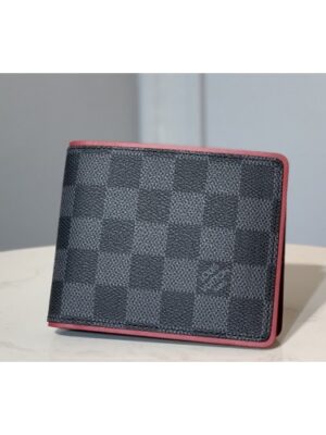 Louis Vuitton Replica N63260 LV Replica Multiple wallet in Damier Graphite canvas