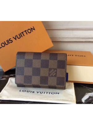 Louis Vuitton Replica N63338 Enveloppe Carte de Visite Wallets Damier Ebene Canvas