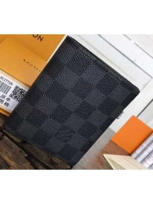 Louis Vuitton Replica N64021 LV Replica Damier Graphite Canvas Smart Wallet