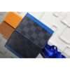 Louis Vuitton Replica N64029 LV Replica Card Holder Damier Graphite Canvas Blue