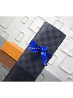 Louis Vuitton Replica N64031 LV Replica Vasco Wallet Damier Graphite Canvas Blue