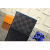 Louis Vuitton Replica N64033 LV Replica Slender Wallet Damier Graphite Canvas Blue