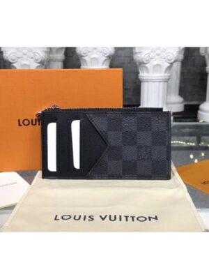 Louis Vuitton Replica N64038 Coin Card Holder Damier Graphite Canvas