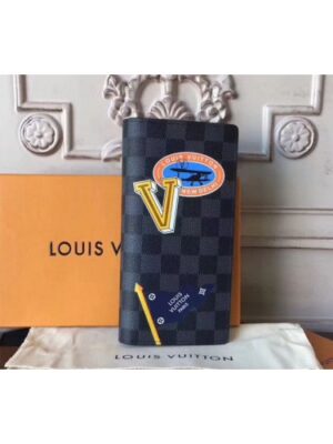 Louis Vuitton Replica N64438 Damier Graphite Canvas Brazza Wallet